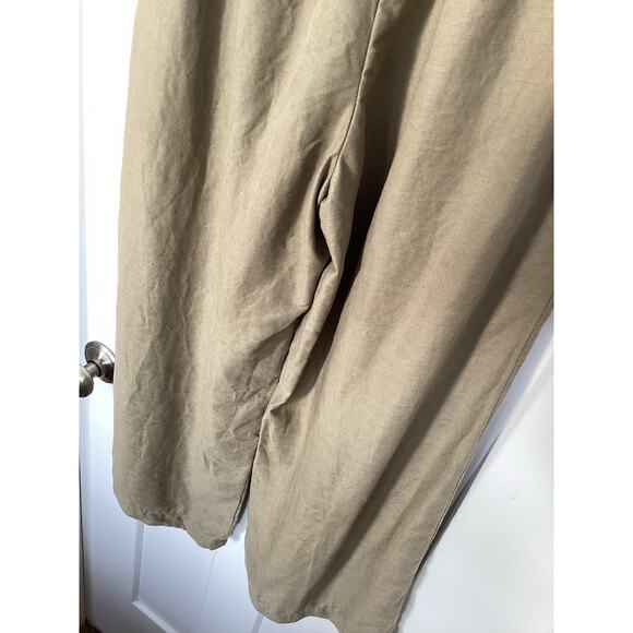 Wilfred‎ Aritzia Women's Globetrot Linen Mid-Rise Wide-Leg Pants Dark Khaki XS - Picture 9 of 12